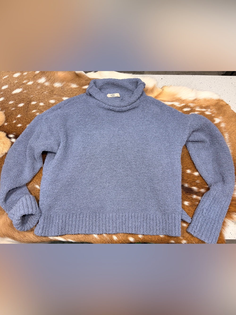 Cozy “UGG” Heather Gray Women's Turtleneck Sweater